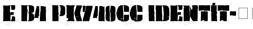 E B4 PK748cc Identit字体转换
